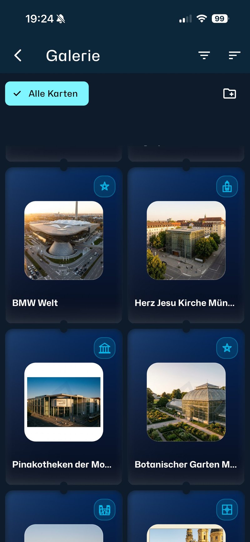 Galerie — Alle deine gesammelten Karten